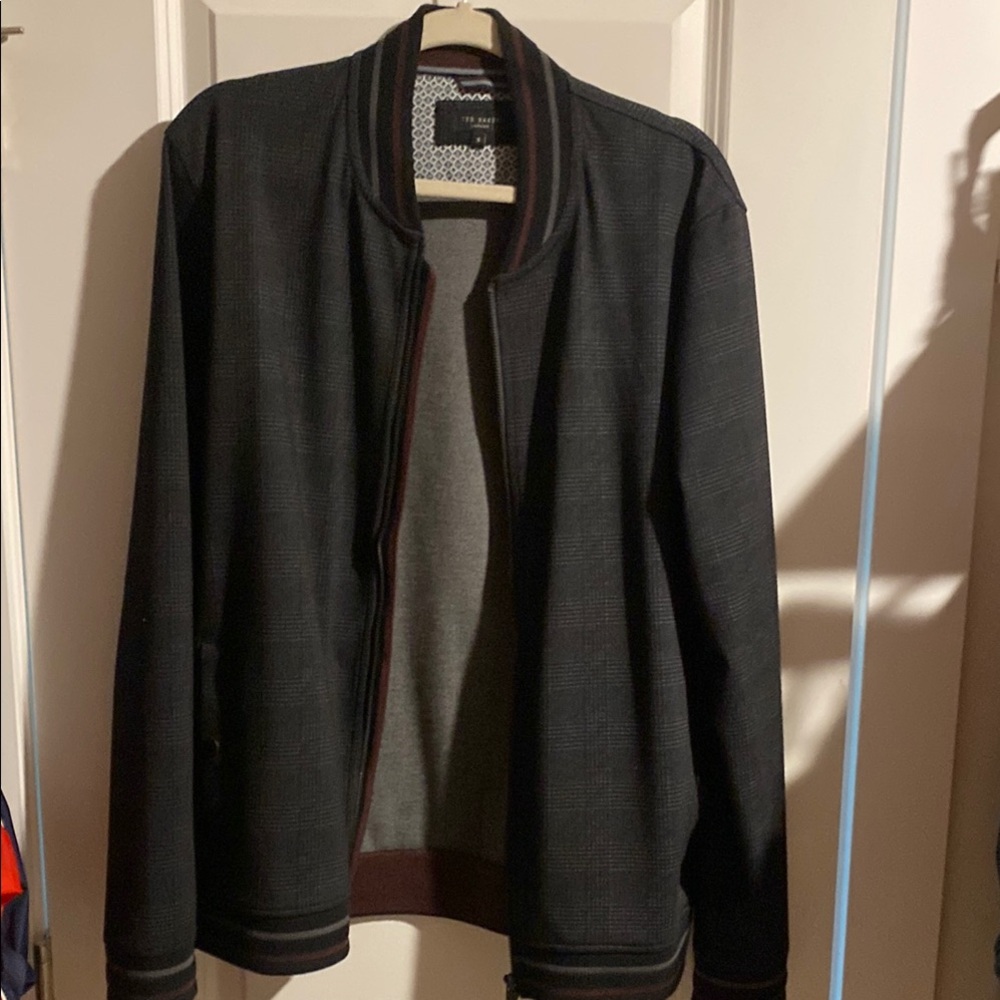 Ted Baker London Black Bomber Jacket with Slim Fit